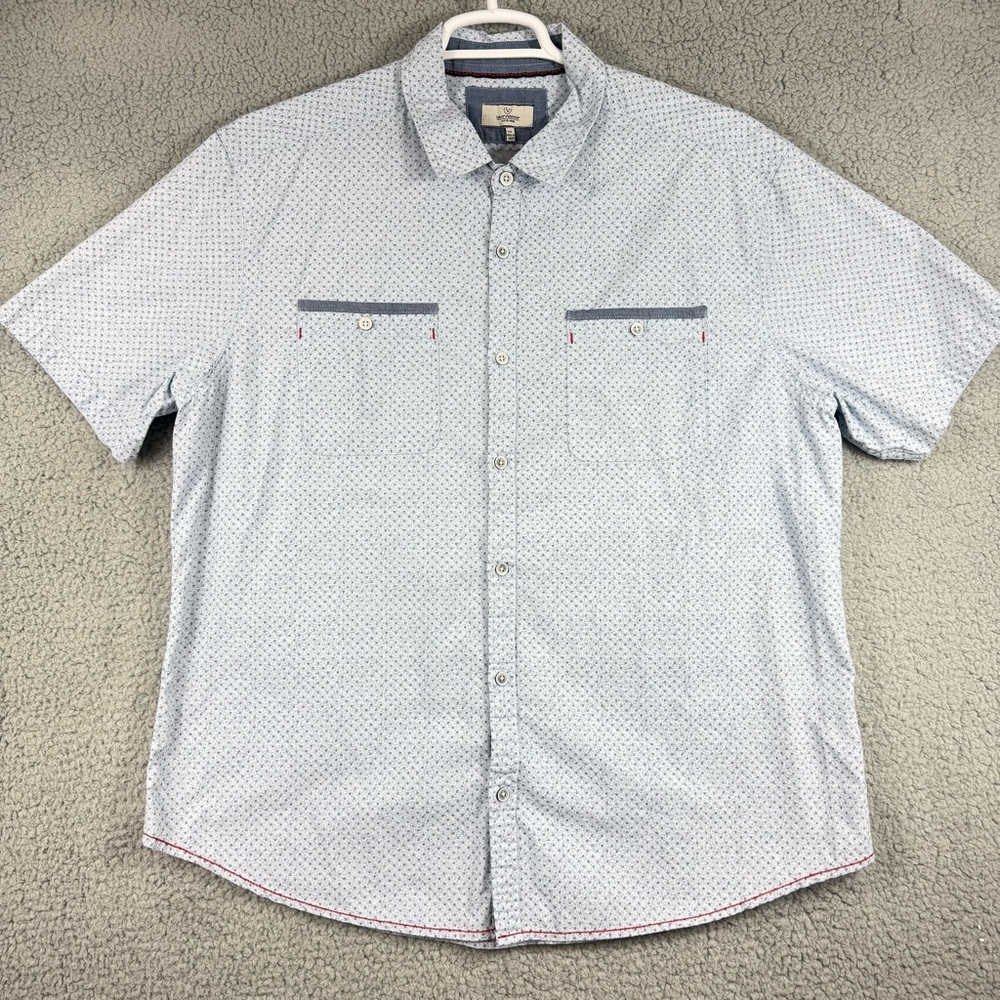 Burnside Light Blue Geometric Button Down Shirt - image 1